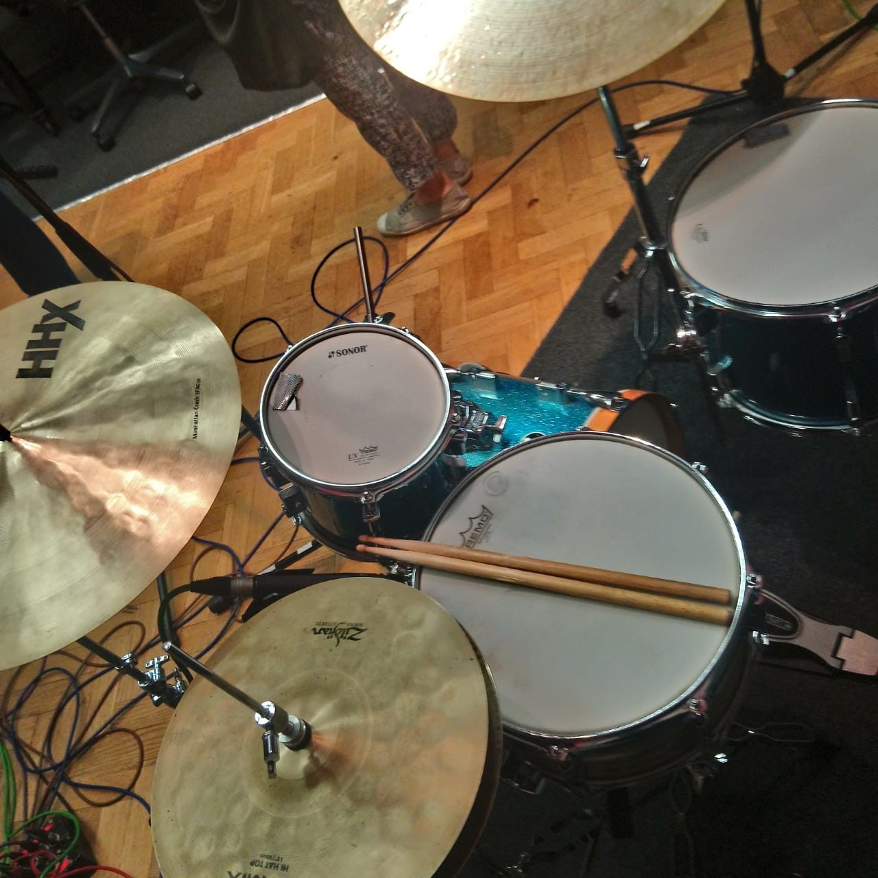 Sonor Martini drum kit at BBC Loose Ends radio session