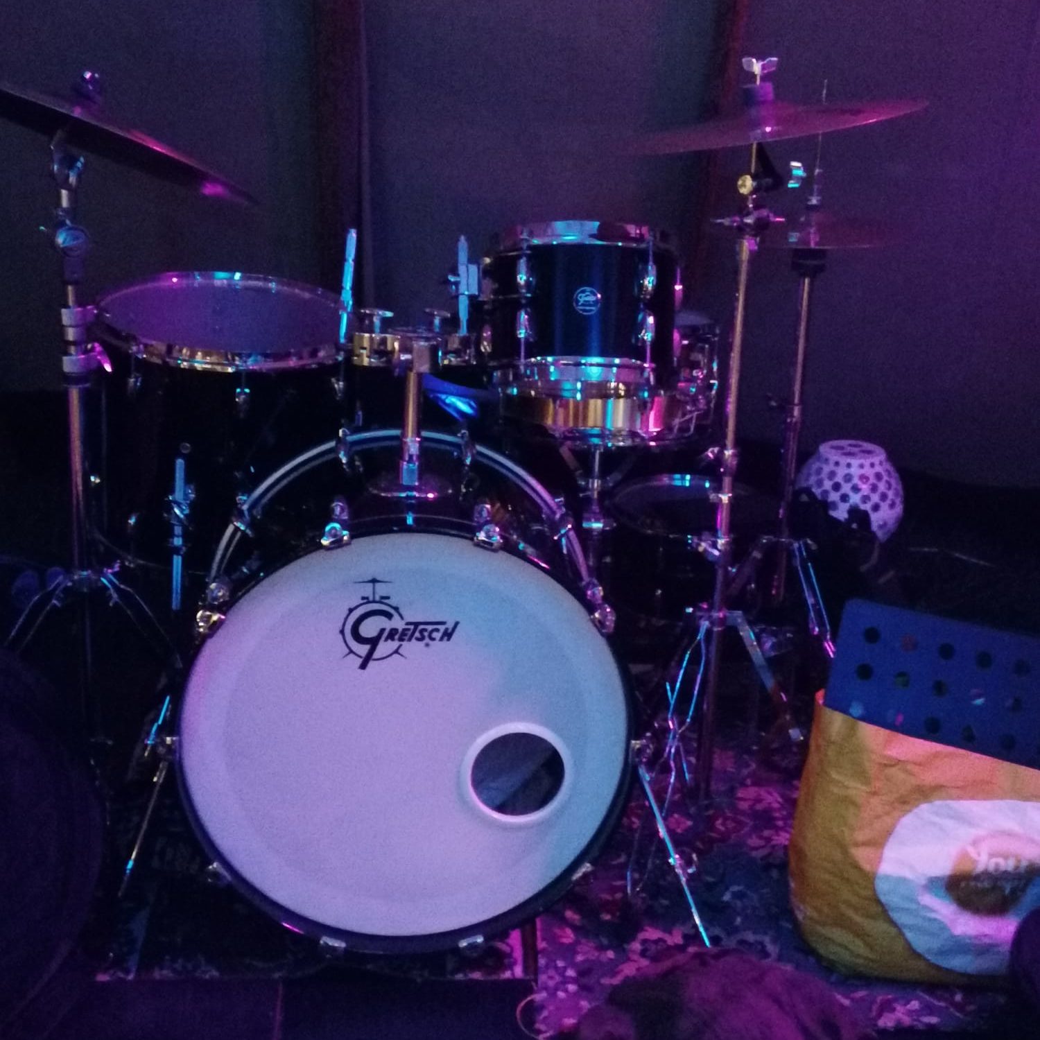 Gretsch Black Renown drum kit @ Das Brass gig