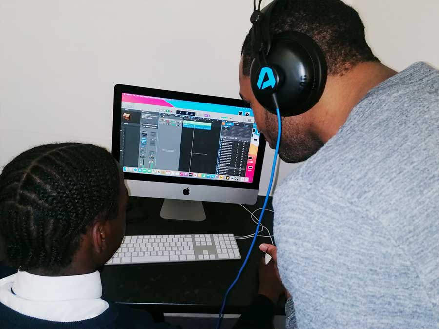 BandLab Workshop with teenagers at a north London school